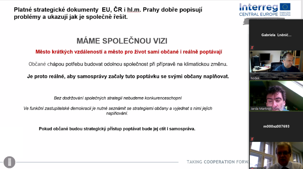 Udržitelný rozvoj a řešení dopravy na severozápadě Prahy - webinář