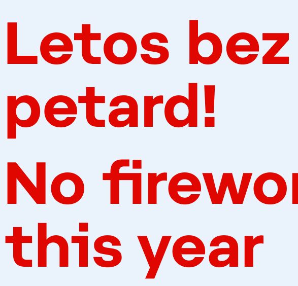 Letos bez petard